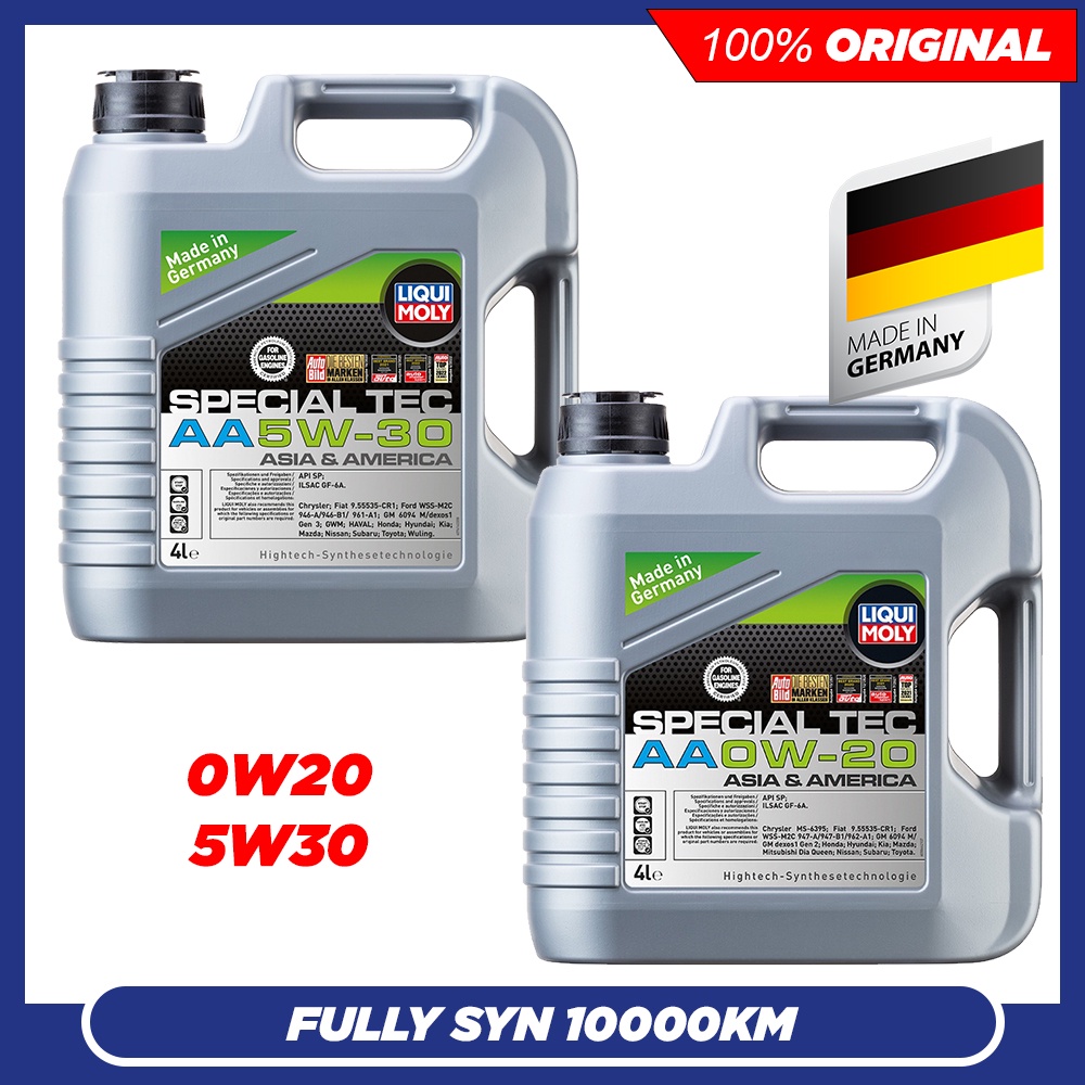 Liqui Moly SPECIAL TEC AA 5W30 0W20 SP Fully Synthetic Engine Oil 4Litre 10000KM 5W-30 0W-20 Minyak Hitam Minyak Engine - Image 2