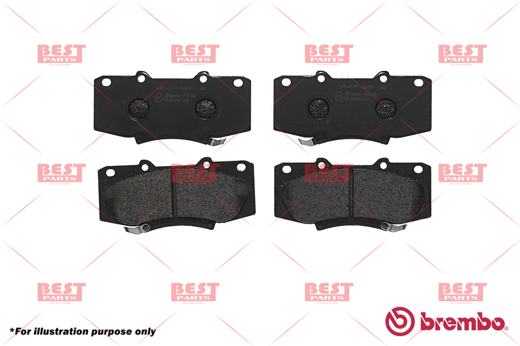 100% Original Brembo Toyota Hilux KUN26 Front Brake Pad Red-Shim P83140 - Image 4