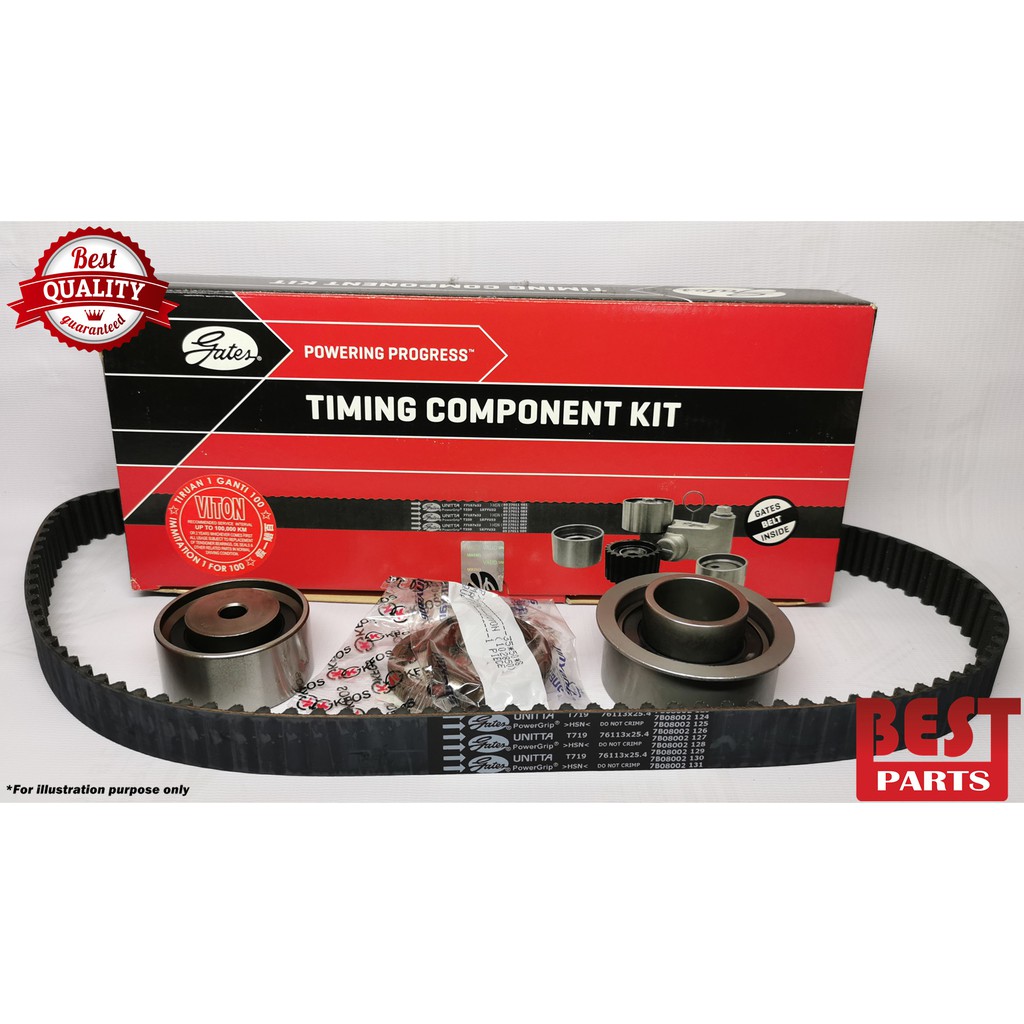 Gates Timing Belt Kit Timing Kit Naza Citra 2.0 2006-2010 Years 113RU25.4 - Image 2