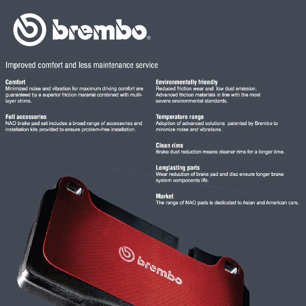 Brembo Honda City TMO GM6 T9A Jazz Front Brake Pad P28050N Prime Ceramic - Image 3