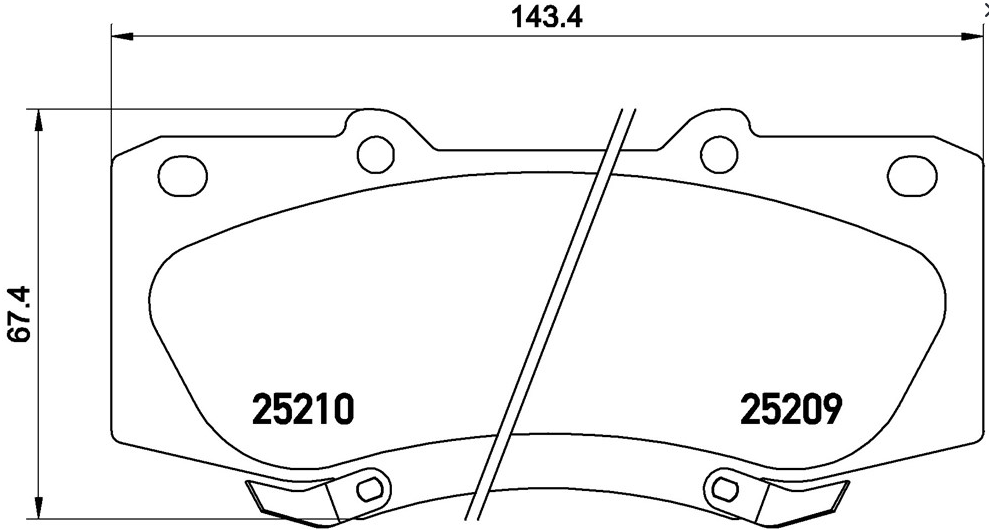 100% Original Brembo Toyota Hilux KUN26 Front Brake Pad Red-Shim P83140 - Image 5