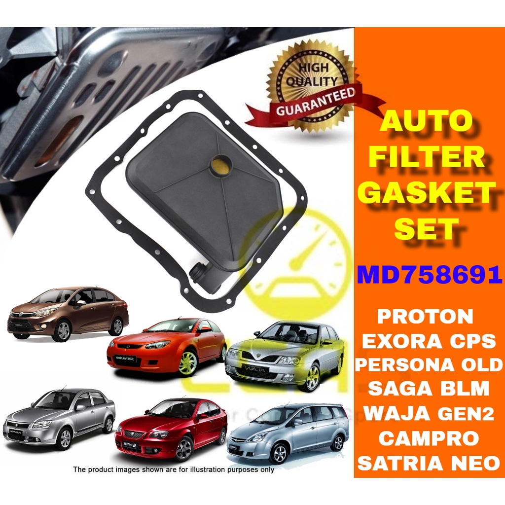 ATF Proton Gen2 Persona Waja 1.6 Satria Neo Saga BLM Exora CPS MD758691 Gearbox Gearbox Auto Transmission Filter Gasket