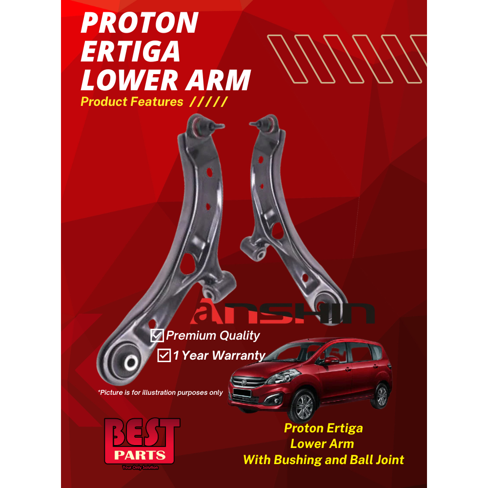 Anshin Lower Arm Front Proton Ertiga 2016~2019 Low Arm Depan Premium Quality