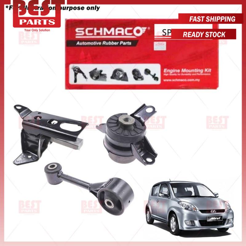 Schmaco Engine Mounting Set Perodua Myvi 1.0 1.3 2005-2016 Lagi Best SPD-A3042-KIT Auto SPD-M3011-KIT Manual