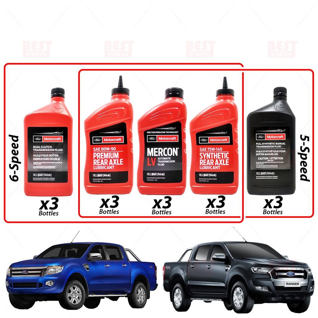 Ford Ranger T6 / T7 2.2cc Genuine Manual Gear Oil Service Package 5 ...