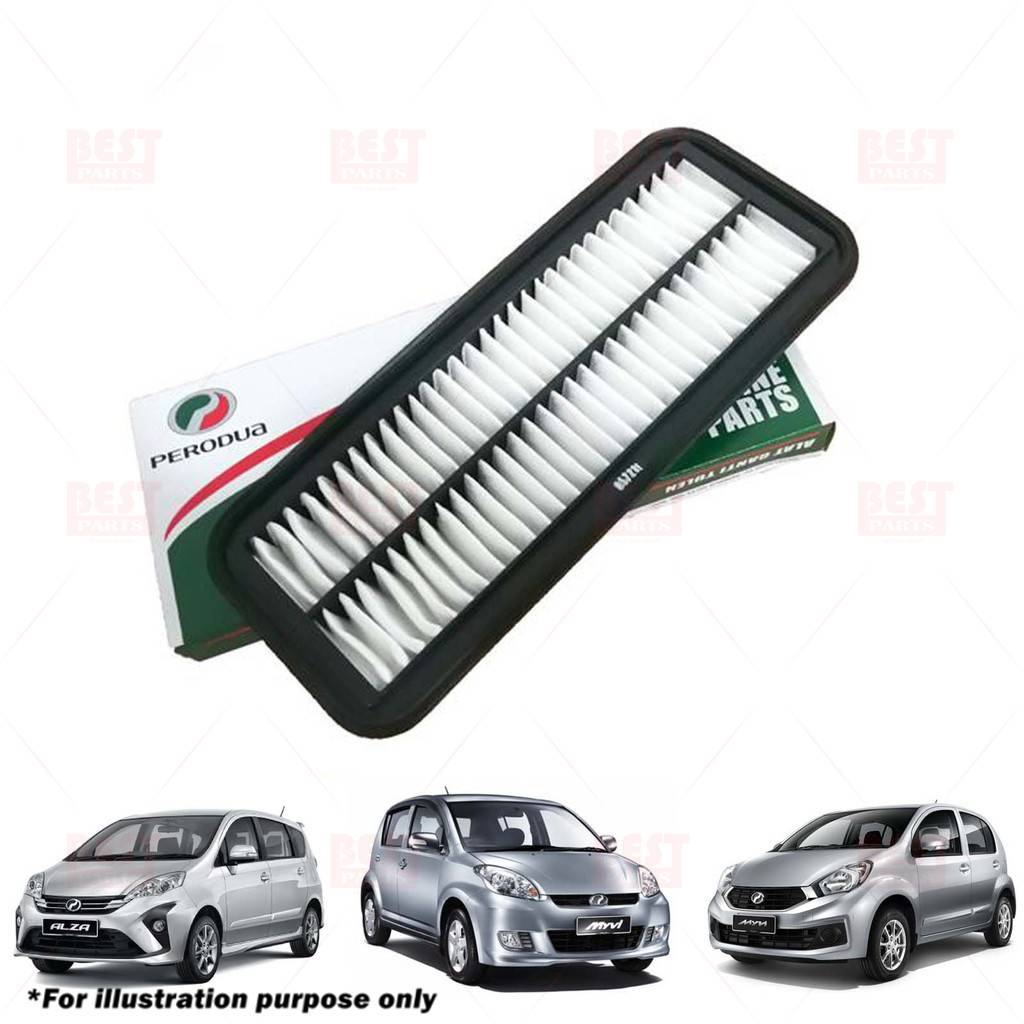 PERODUA AIR FILTER MYVI 1.3 1.5 2005 - 2017 MYVI LAGI BEST ALZA GENUINE PARTS (17801-96R10)