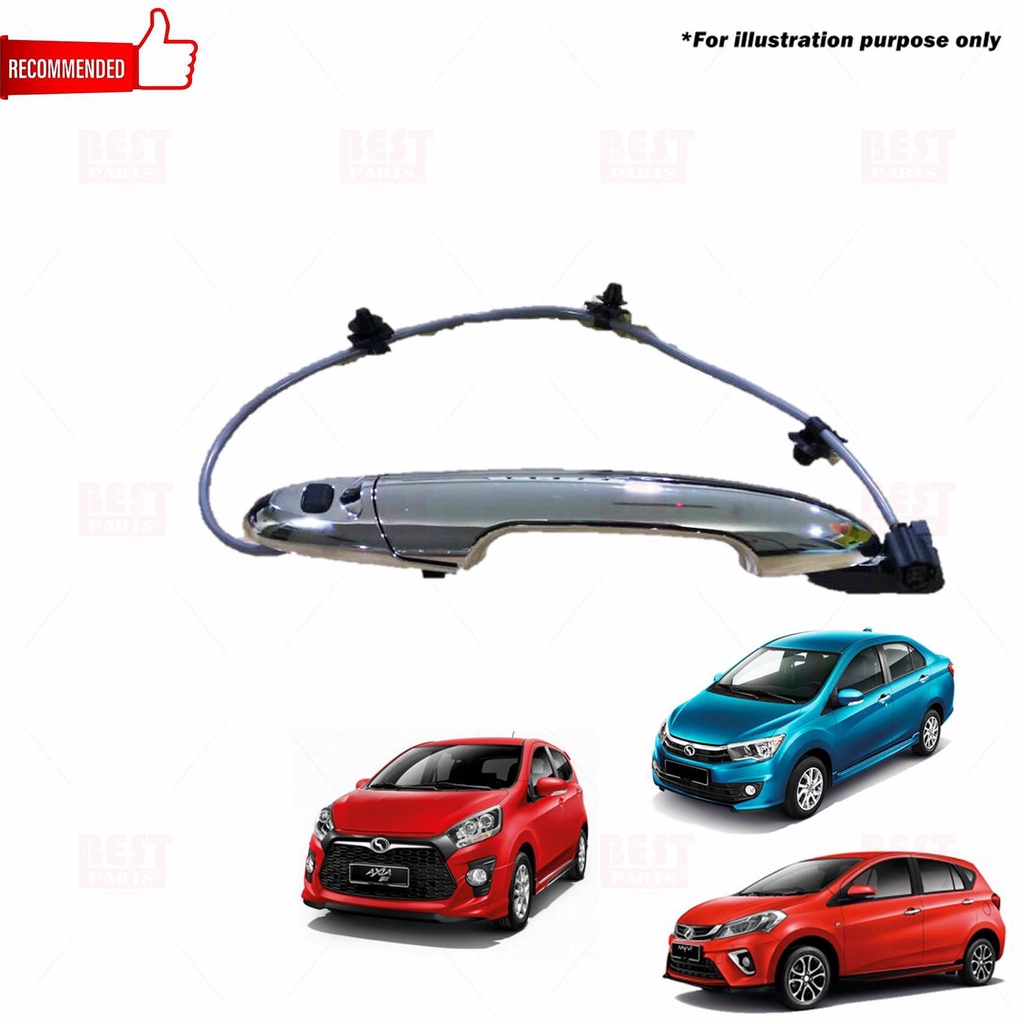 Door Outer Handle Perodua Bezza Axia Myvi 2018+ Chrome Colour