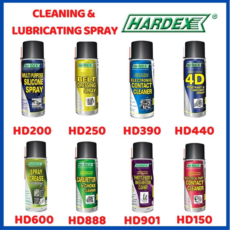 Hardex Cleaning & Lubricating Spray HD200 / HD390 / HD440 / HD500 / H600 / HD888 / HD901