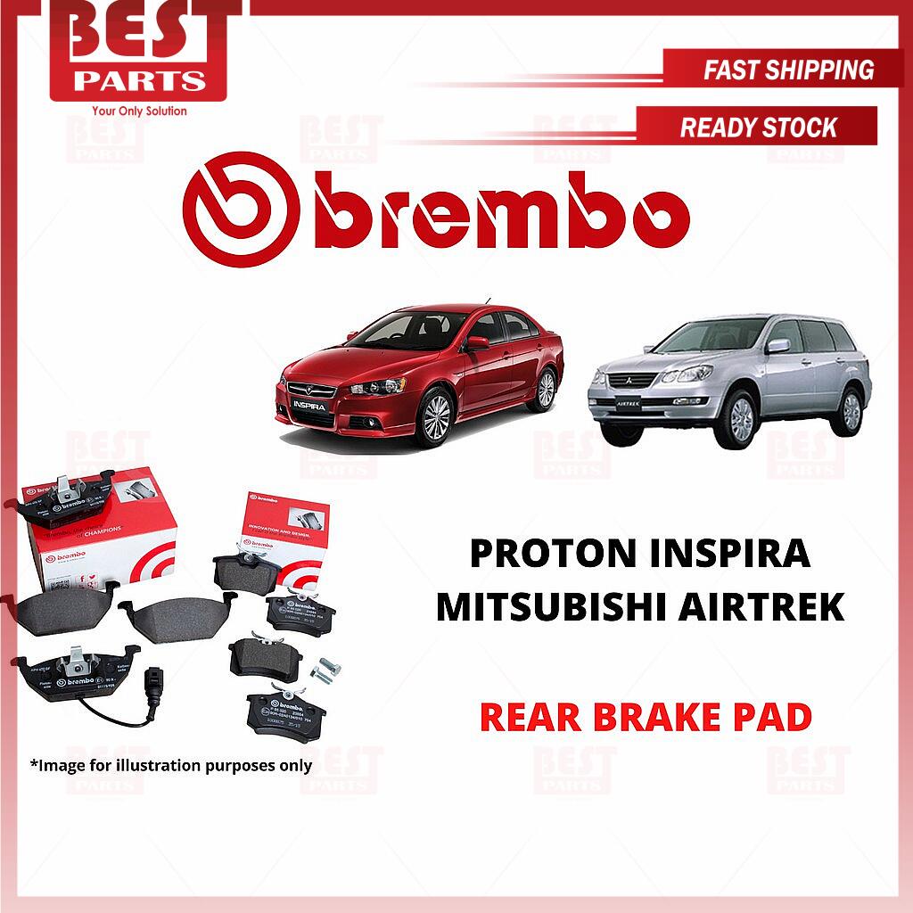100% Original Brembo Mitsubishi Airtrek Lancer CY4A ASX Old Model Proton Inspira Rear Brake Pad Black-Shim P54034