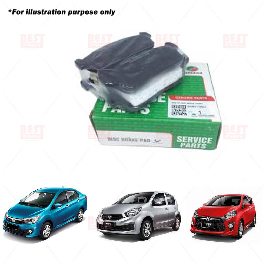 PERODUA FRONT BRAKE PADS MYVI LAGI BEST 1.3 1.5 2010-2017 AXIA BEZZA GENUINE PARTS ( 04465-54R10)