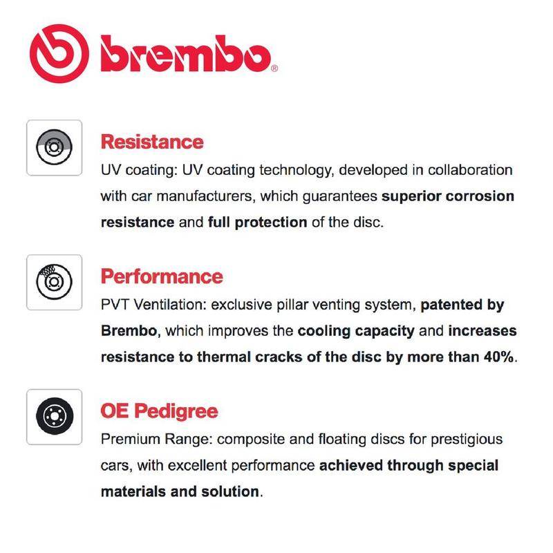 Brembo Toyota Altis 1.8 2001~2008 Front Disc Rotor Depan Disc Plate Rotor 100% Original Brembo Brake Disc - Image 4