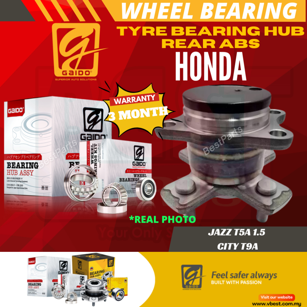 Gaido Front Rear Wheel Bearing Hub Honda Jazz T5A 1.5 City T9A Depan Belakang Bearin Tayar Kereta