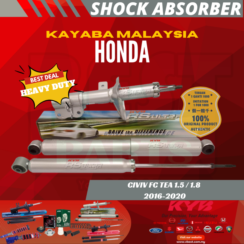 KYB RS ULTRA Honda Civic FC TEA Front (Depan) & Rear (Belakang) Gas ...